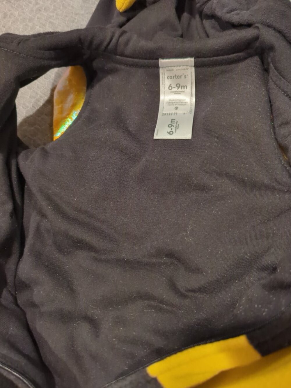 Carter's Baby Bee Halloween Costume with Wings, Infant Size 6-9M, Good Condition - Picture 9 of 9